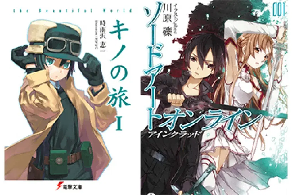 「キノの旅」と「ソードアートオンライン」の表紙