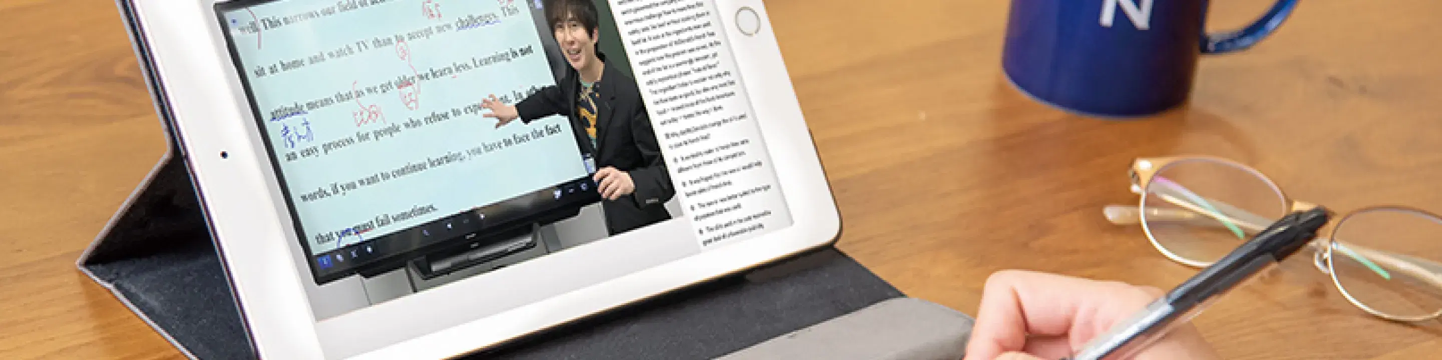 学習システム「ZEN Study」を使用している様子