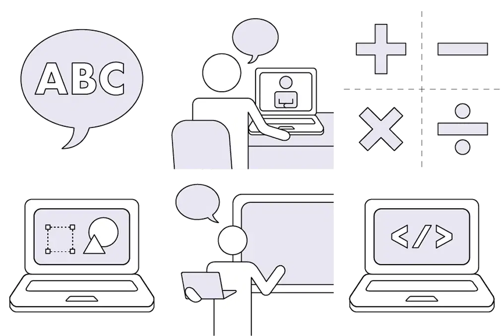 学校内で様々な学習が完結する様子