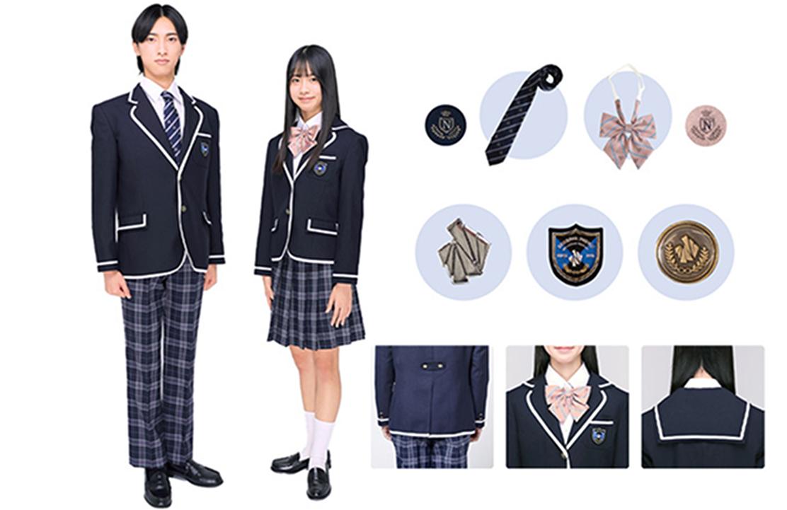 生徒の制服を紹介してる画像