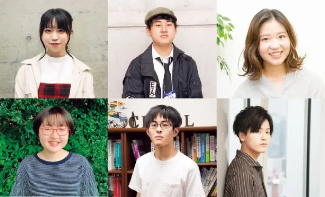 さまざまな人の画像が組み合わさっている