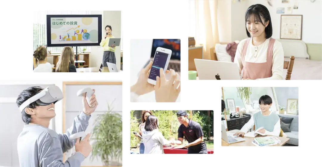 N高校舎内で複数人が集まっている