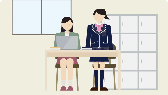 通学コースのイメージイラスト
