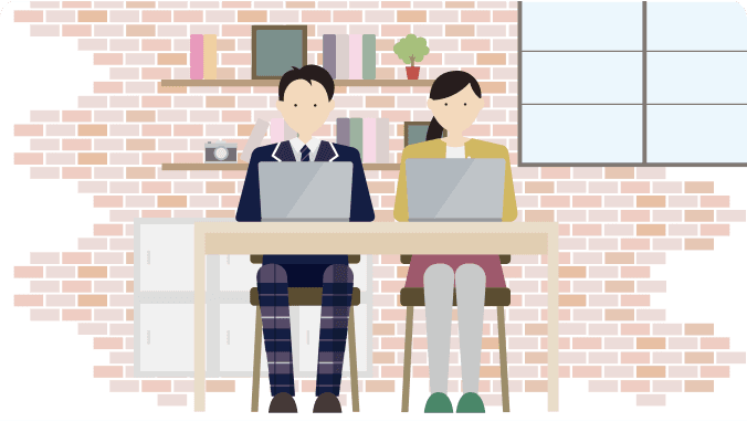 通学プログラミングコースのイメージイラスト