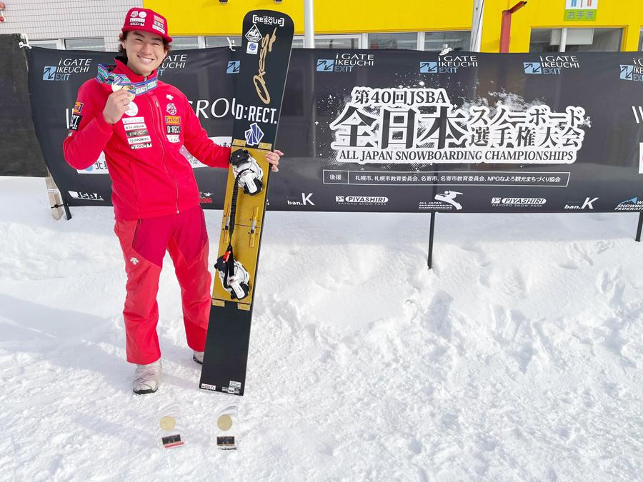 住永翔吾さん「第40回JSBA全日本スノーボード選手権大会」<br /> ジャイアントスラローム・デュアルスラローム種目優勝