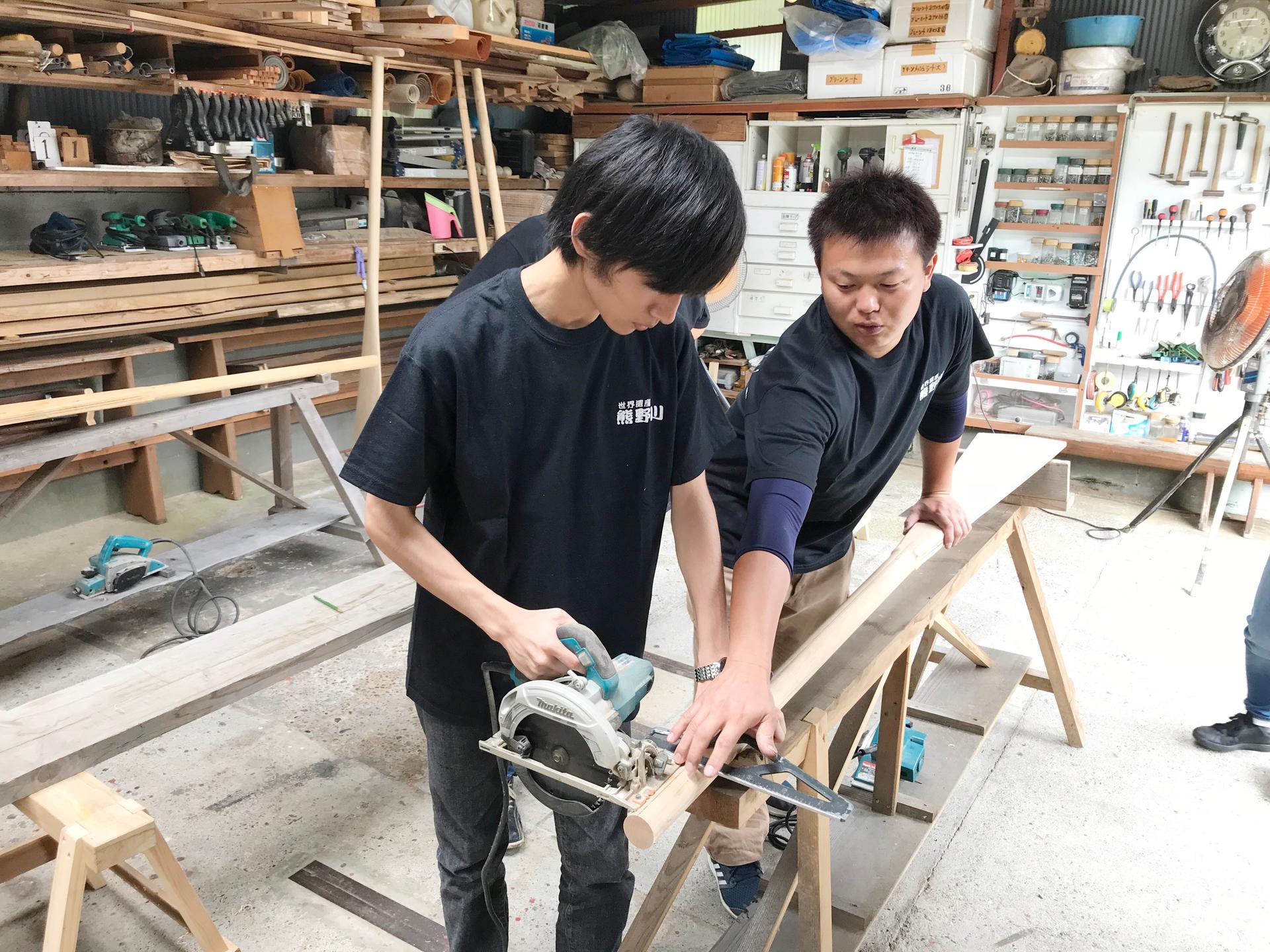【職業体験】紀宝町で船大工体験<br>自作の櫂（かい）で熊野川へ（前編）