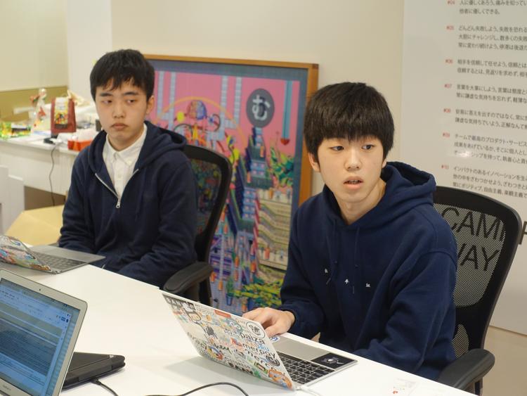 【N高起業部】「NOW」の家入一真氏・梶谷亮介氏の前で事業計画を発表するのサムネイル