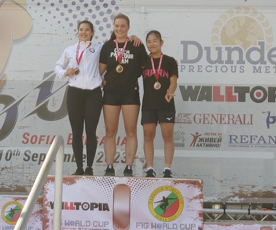 永井音寧さんが「FIGパルクール・ワールドカップ・ソフィア」で銅メダルを獲得