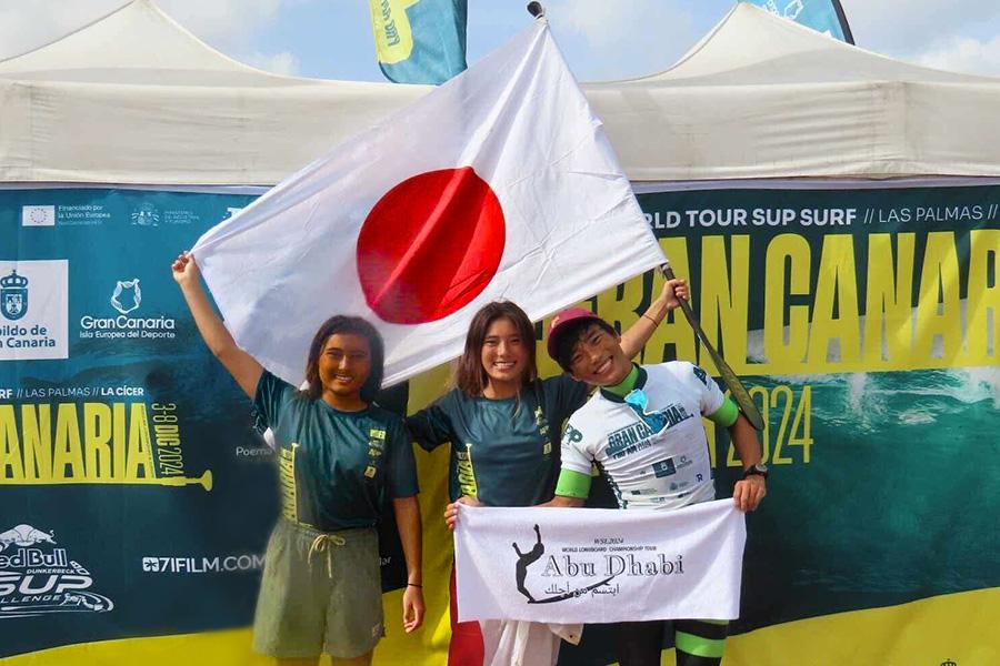 S高・1年 井上鷹さん、井上楓さん、井上桜さんが<br>SUPサーフィンの世界最高峰ツアー『APP World Tour 2024』にて<br>3兄妹揃ってワールドタイトルを獲得